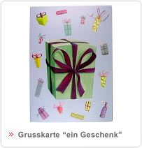 Schenkshop - Grusskarte ein Geschenk