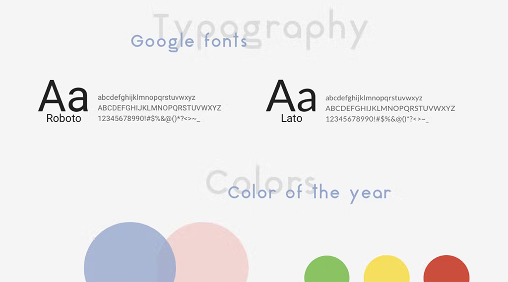 Typography und Farben